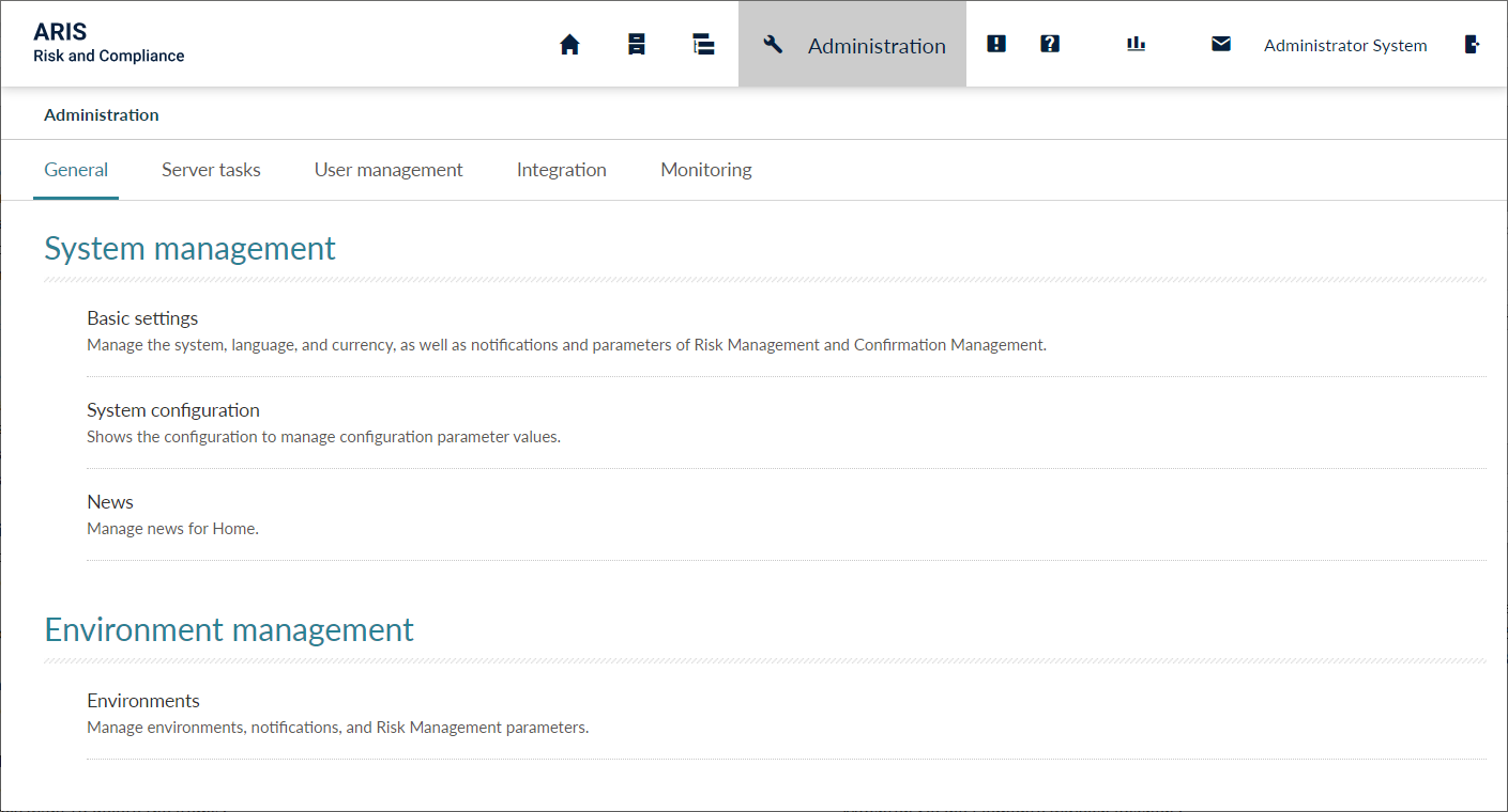 ARIS Risk and Compliance Administration